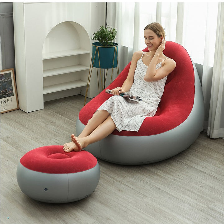 Kvinne oppblåsbar komfortsofa med ergonomisk ryggstøtte Skanto