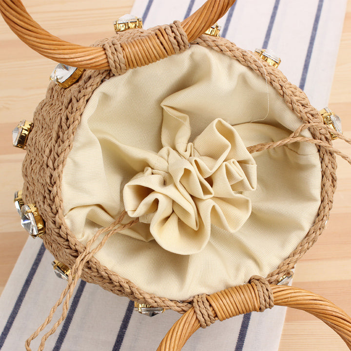 Modern basket bag with sparkling details Skanto