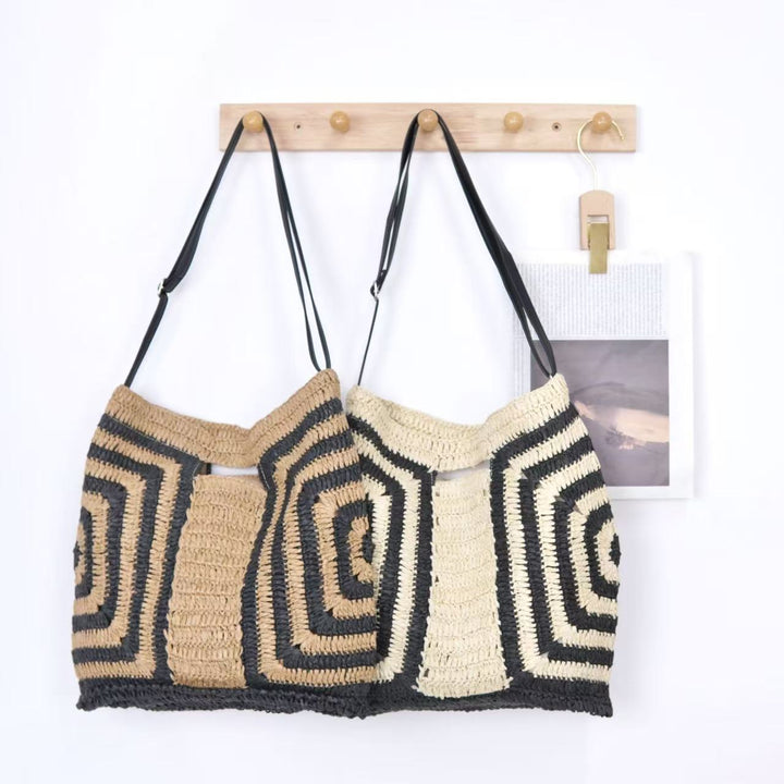 Praktisk Shopper-tote av naturlig materiale med grafisk design Skanto