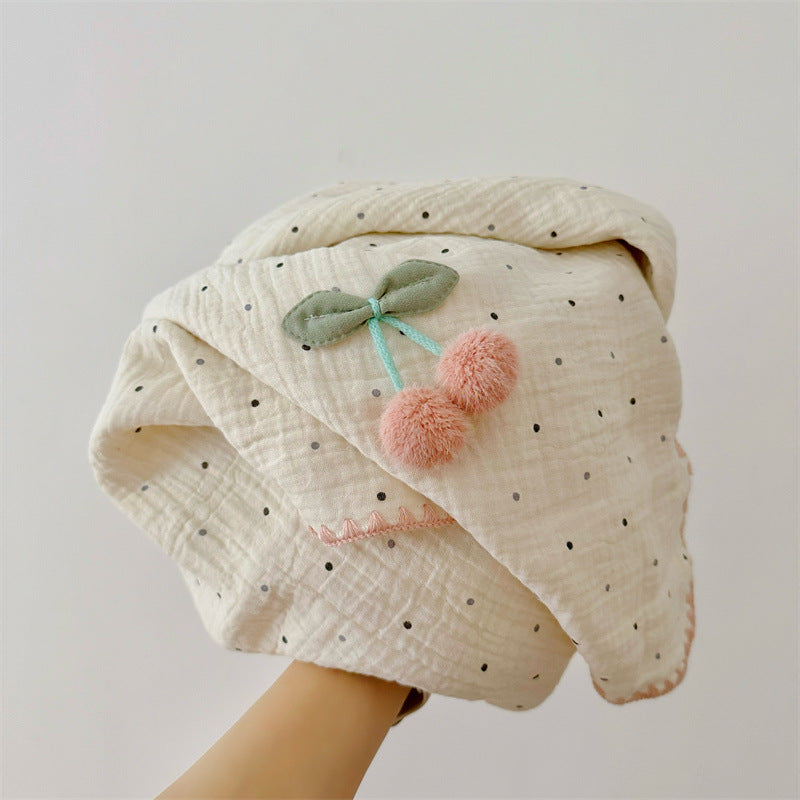 Unisex Cozy Muslin Blanket med lekent pom-pom-design Skanto