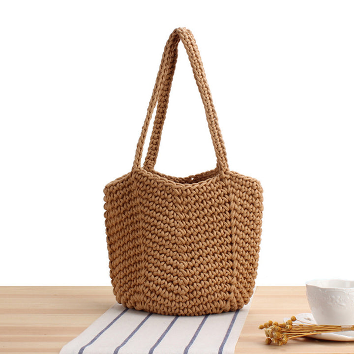 Handmade macrame handbag with textured design Skanto