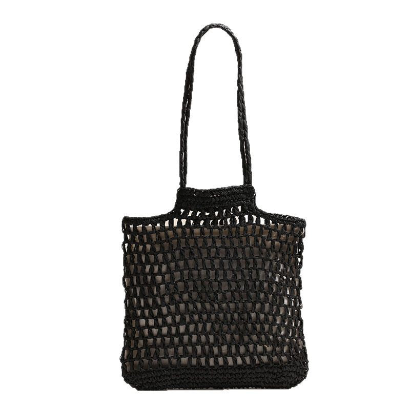 Håndlaget nett tote bag av naturmateriale Skanto