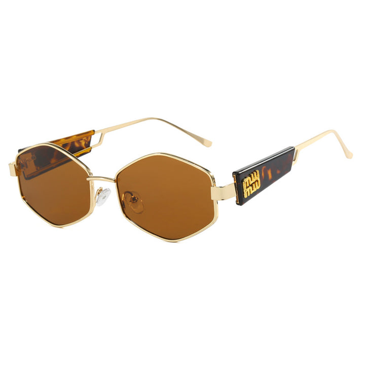 Dame geometrisk solbrille med moteriktig design og UV-beskyttelse Skanto