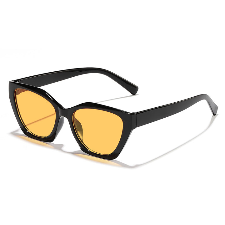 Dame geometrisk solbrille med moderne, hypoallergen plastramme Skanto