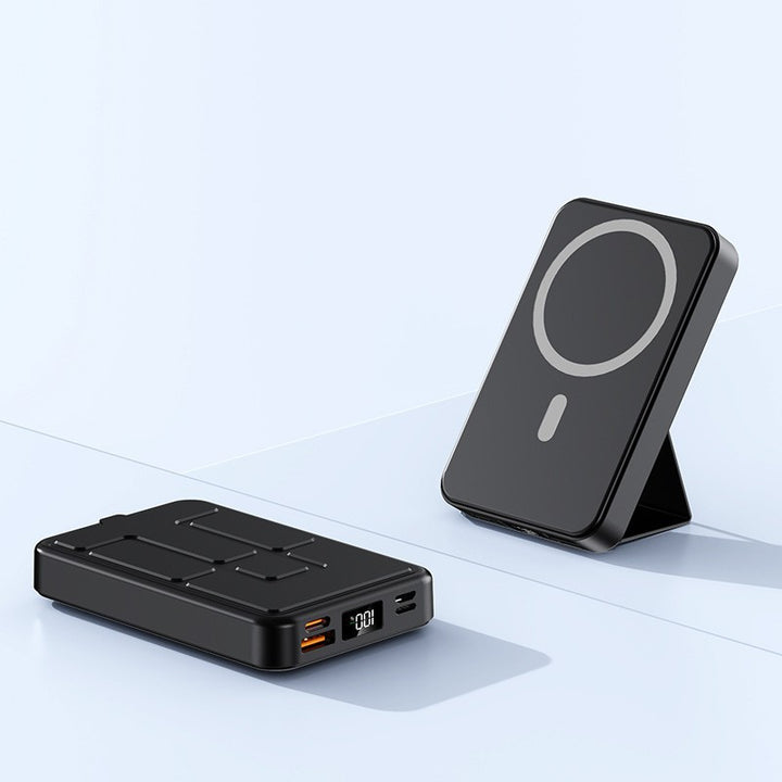 Bærbar magnetisk powerbank med dual USB-porter Skanto