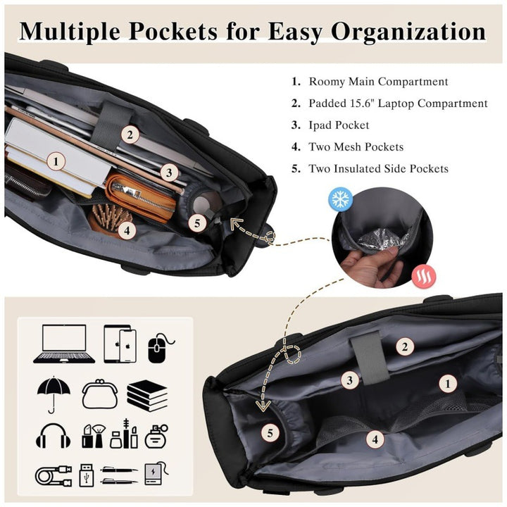 Praktisk laptop-veske med organizer Skanto
