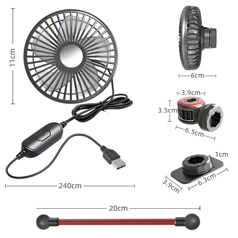 Unisex Bærbar Desktop USB Vifte med Justerbar Hastighet og Kompakt Design Skanto