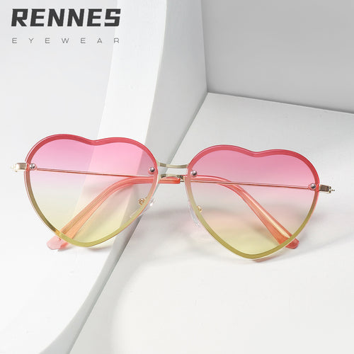 Dame hjerteformet solbrille med stilige linser Skanto