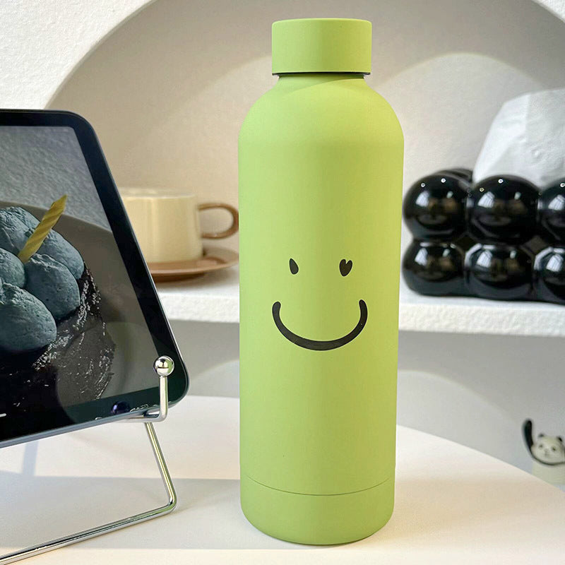 Damen Isolierflasche mit fröhlichem Smileys-motiv Skanto