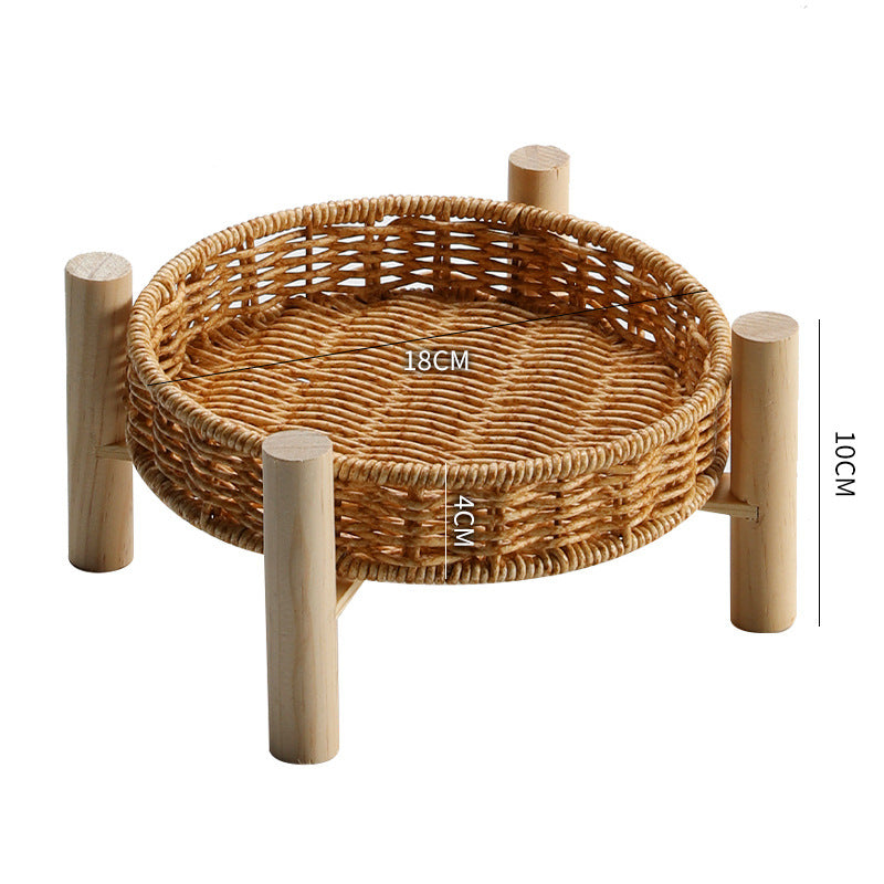 Unisex Runde Oppbevaringsbolle med Trebein Skanto