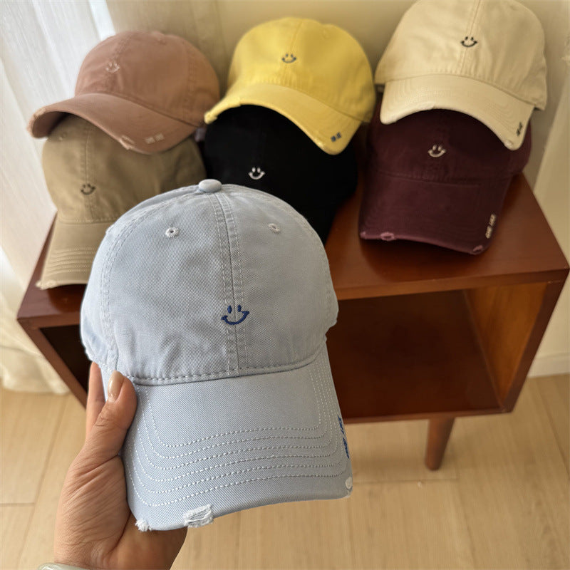 Kvinnenes casual smile broderte cap Skanto