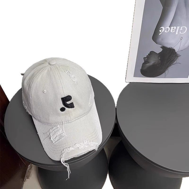 Kvinnens slitt denim baseball cap Skanto 1784084028