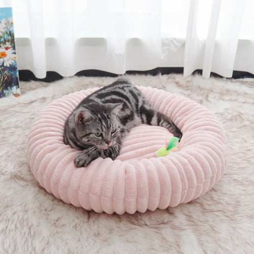 Plysj Rund Katt Seng