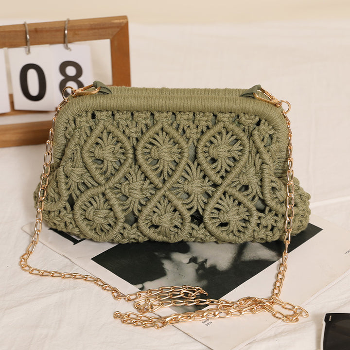 Håndknyttede crossbody-veske i Boho-stil Skanto