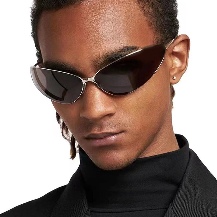 Damer Cat-Eye solbriller med moderne metallramme Skanto