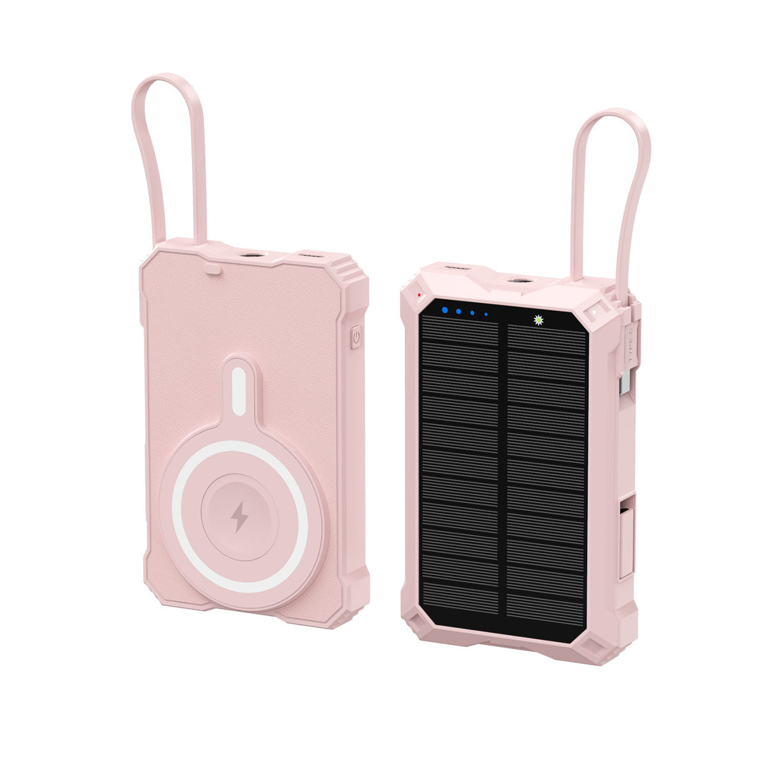 Solar-drevet powerbank med trådløs lader Skanto
