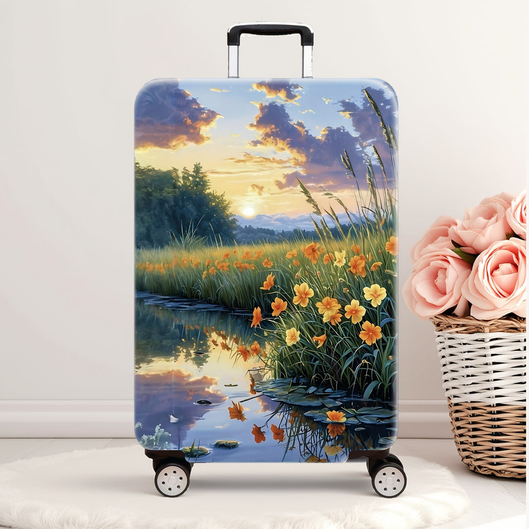 Kunstnerisk Blomster Hardt skall Koffert Skanto