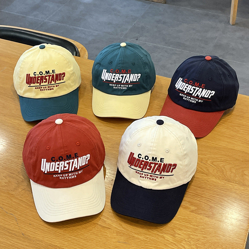 Unisex Casual Teksturerte Caps med Leken Broderi Skanto