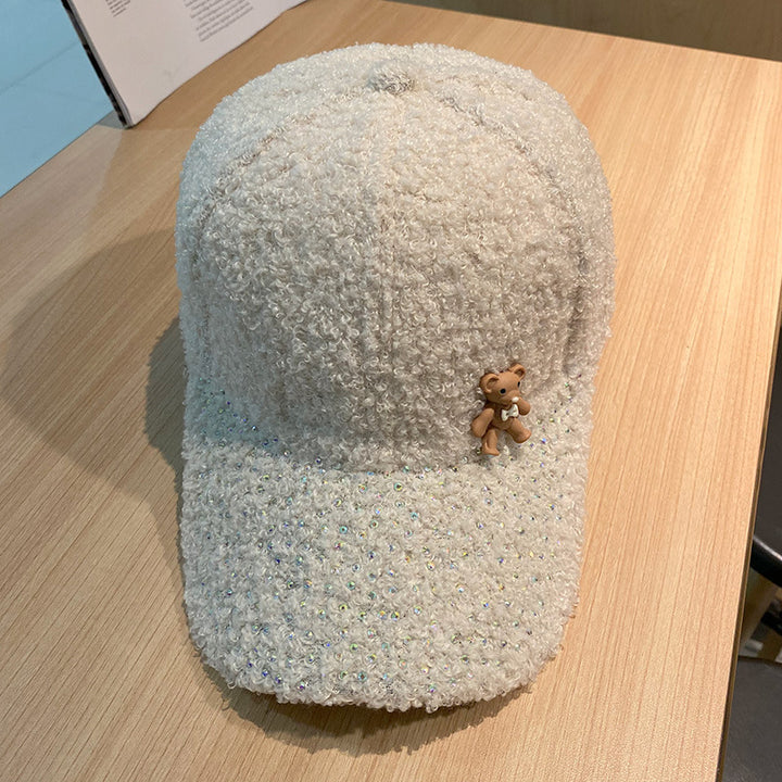 Kvinne Shimmering Fuzzy Baseball Cap Skanto