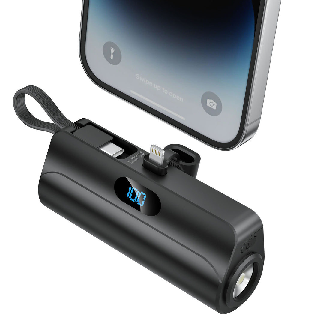 Kompakt Powerbank med Innebygd LED-lys Skanto