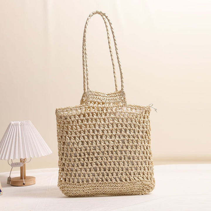 Håndlaget nett tote bag av naturmateriale Skanto