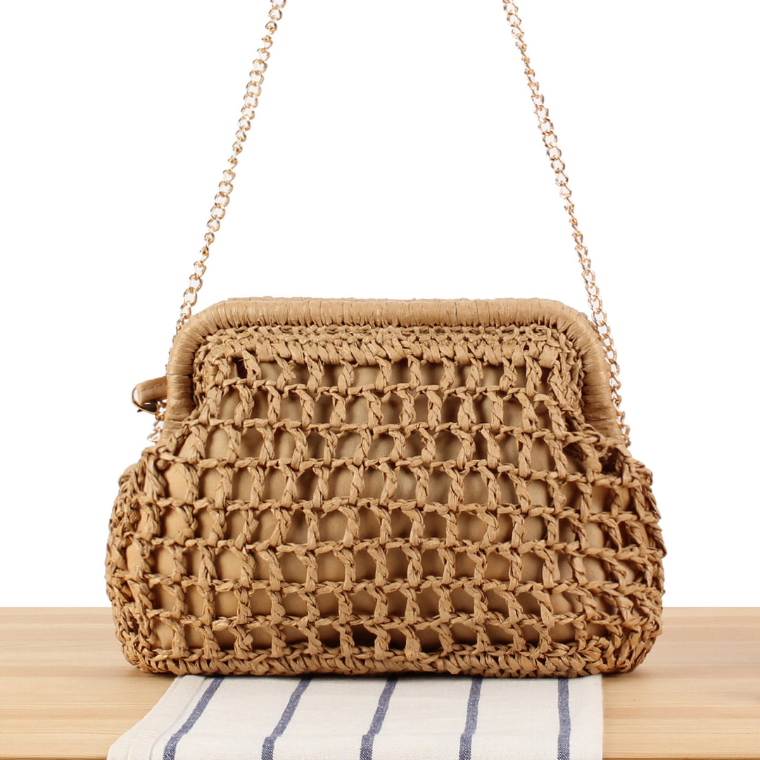 Designer shoulder bag with elegant fold pattern Skanto
