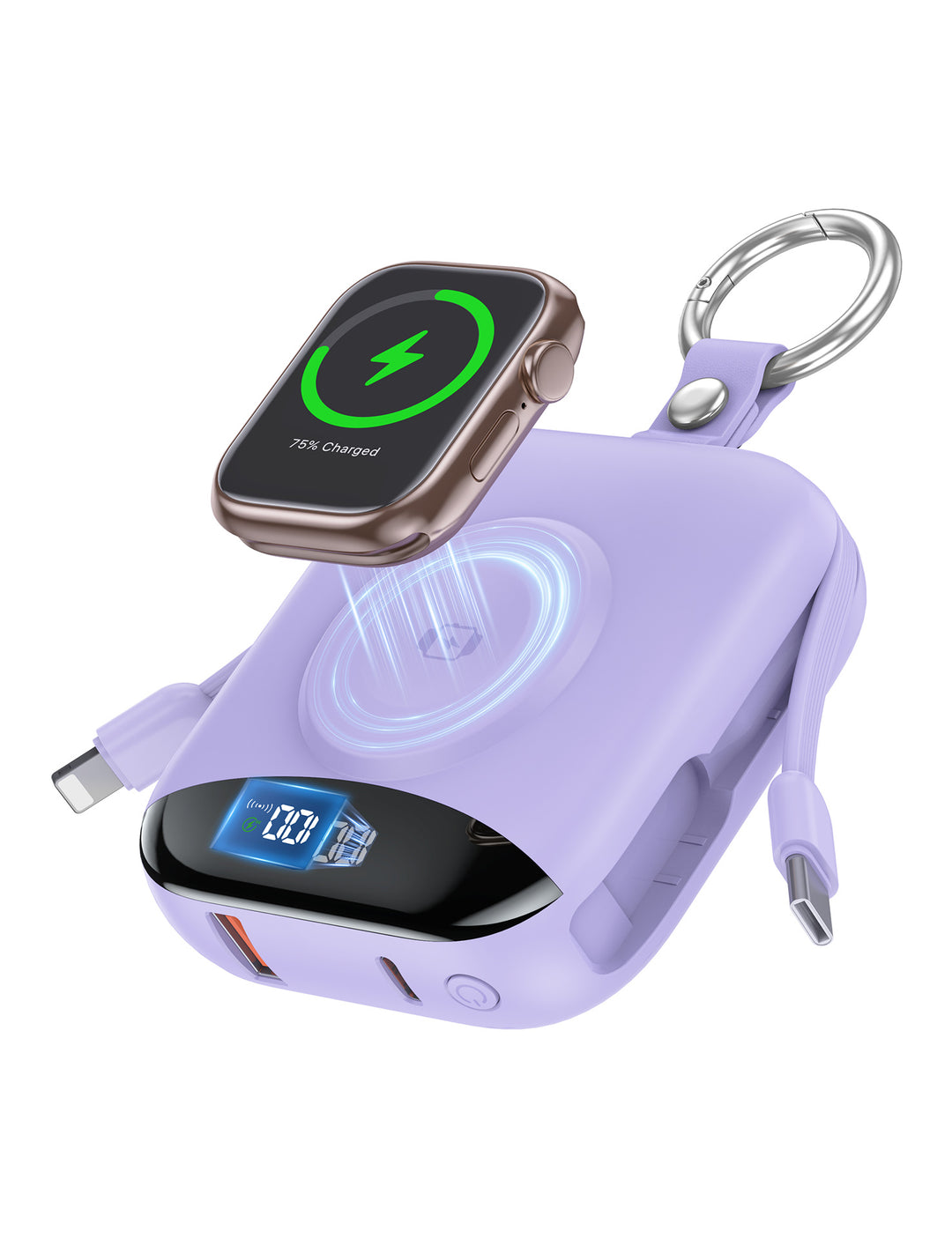 Bærbar Trådløs Powerbank med Innebygd LED-skjerm Skanto