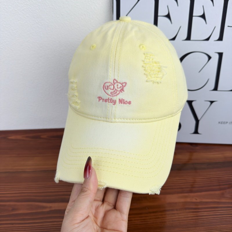 Kvinnenes Slitt Uformell Brodert Baseball Caps Skanto
