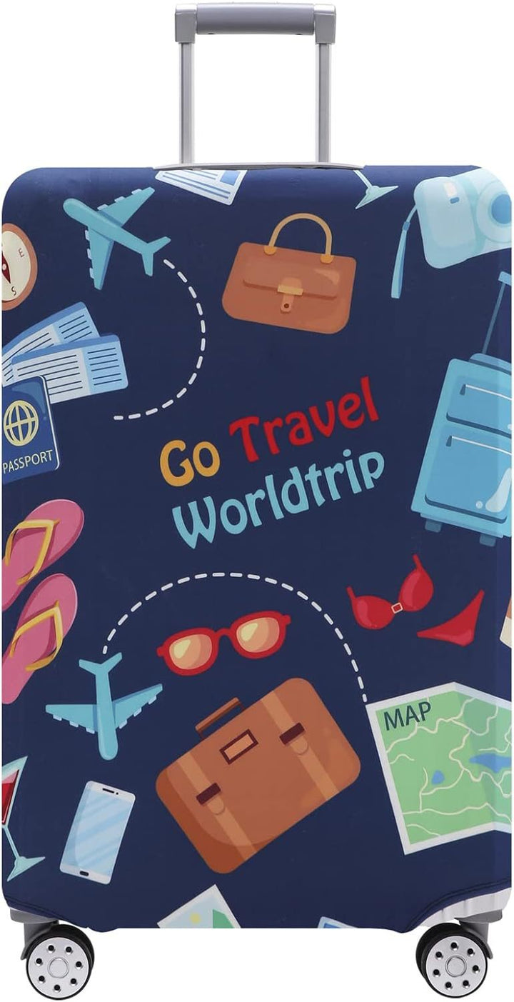 Unisex nan elastisk koffertrekk med Paris-motiv og vannavvisende stretchstoff for Trolley Skanto