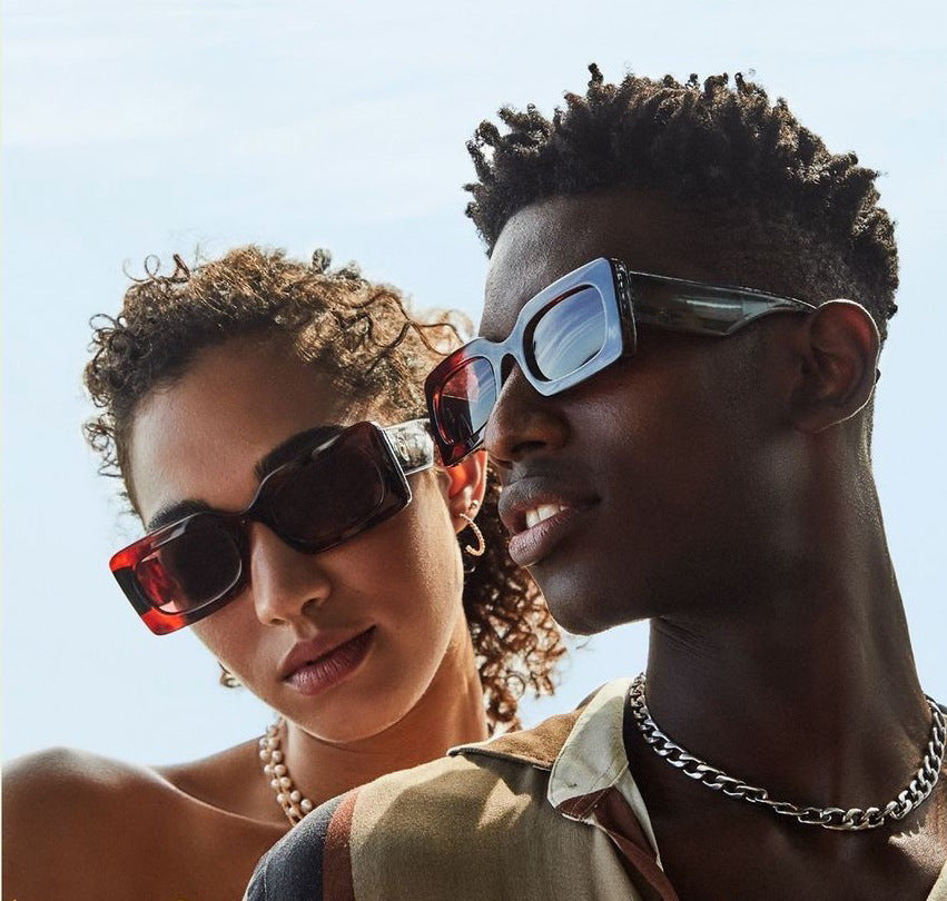 Dame Fashion-solbrille i moderne firkantet design Skanto