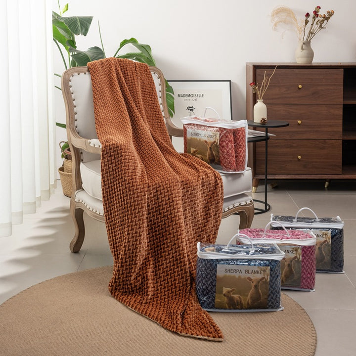 Damer myk og koselig mikrofiber-pledd Skanto