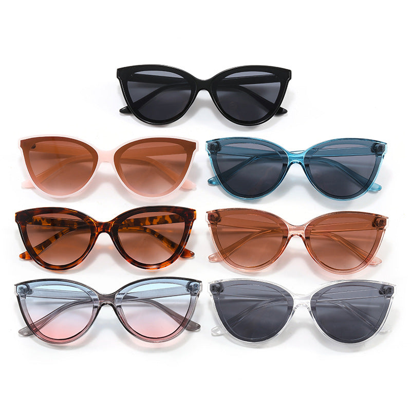 Dame Cat-Eye solbriller med høykvalitets ramme Skanto