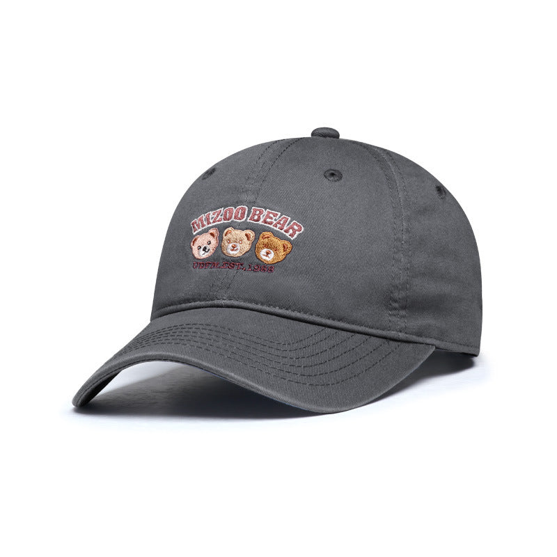 Dame leken bomull caps med brodert dyredesign Skanto