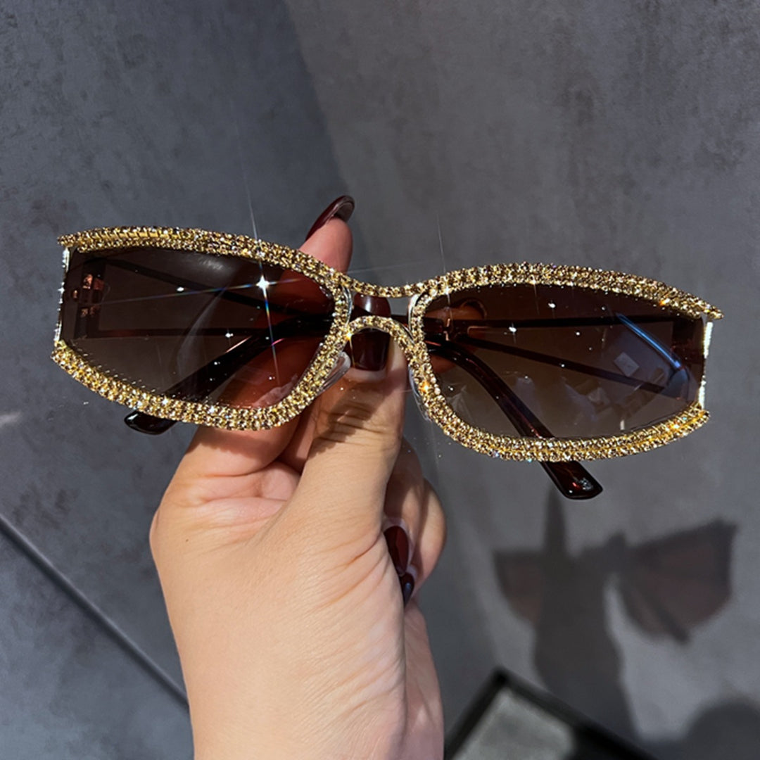 Damer Glamourøs Vintage-solbrille med strassdekor Skanto