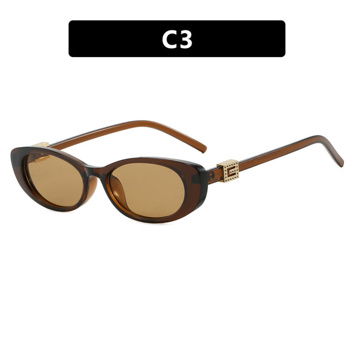 Dame elegant Cat-Eye solbriller med fine aksenter Skanto