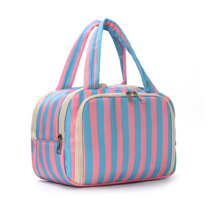 Kosmetikkveske med stilfullt stripesmønster Skanto