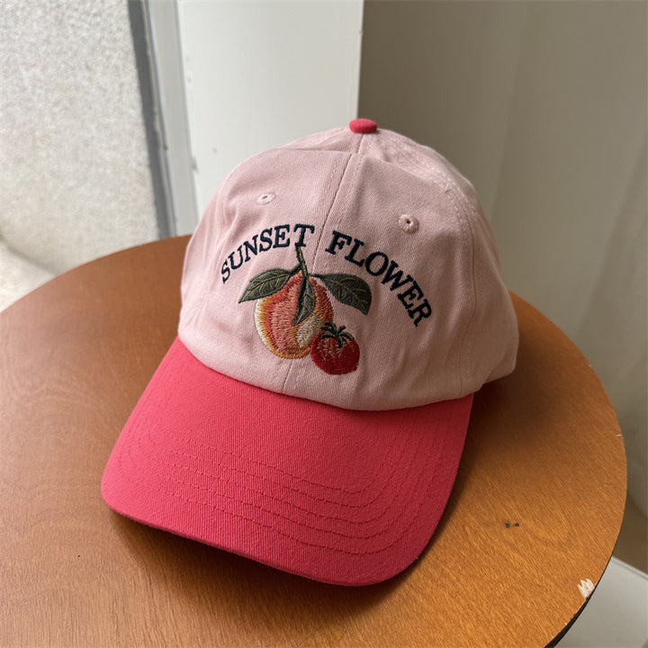 Kvinnebrodert frukt-tema baseball cap Skanto