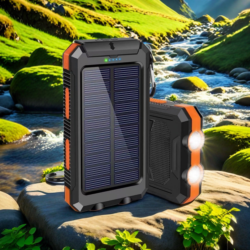 Solar Powerbank med Integrert Led-Lommelykt og Robust Design Skanto