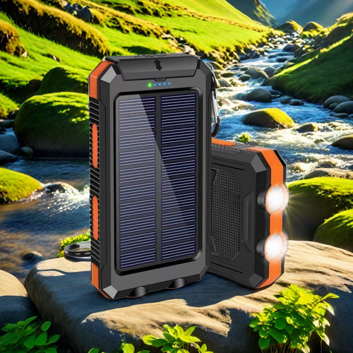 Solar Powerbank med Integrert Led-Lommelykt og Robust Design Skanto