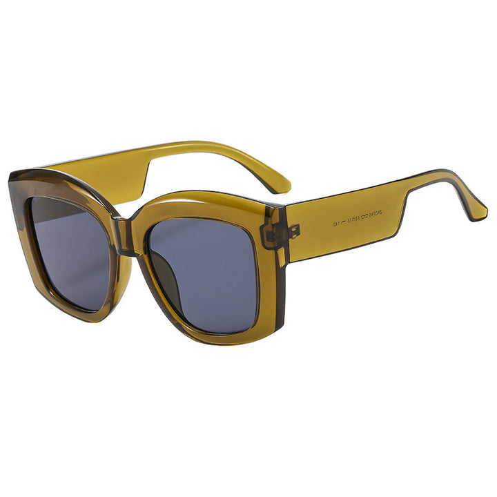 Damen oversized solbrille med kreativt design og høy kvalitet UV-beskyttelse Skanto