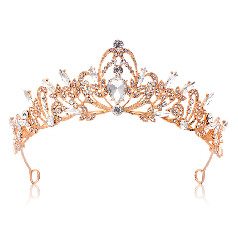 Dame Elegant Hårkrone med filigrane Krystallornamenter Skanto