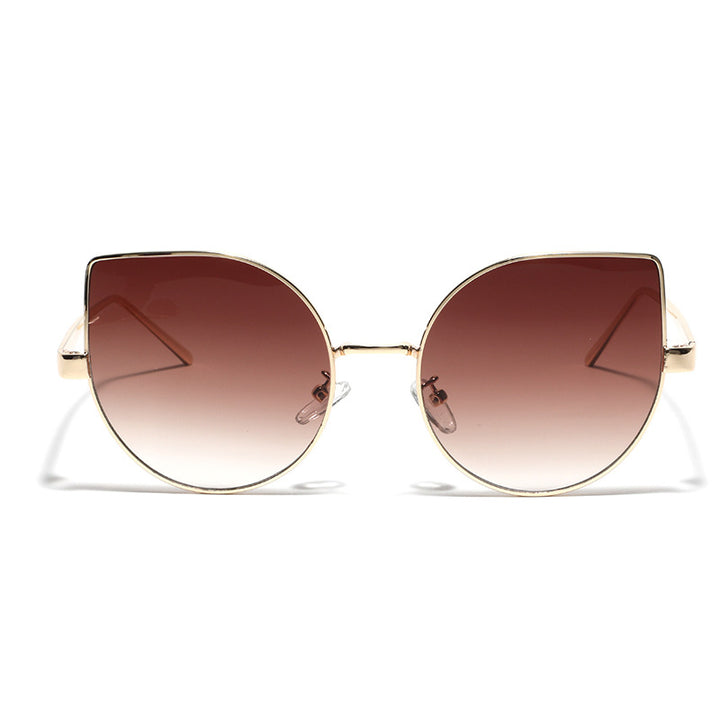 Dame Cat-Eye solbriller med polariserte linser og elegant metalramme Skanto