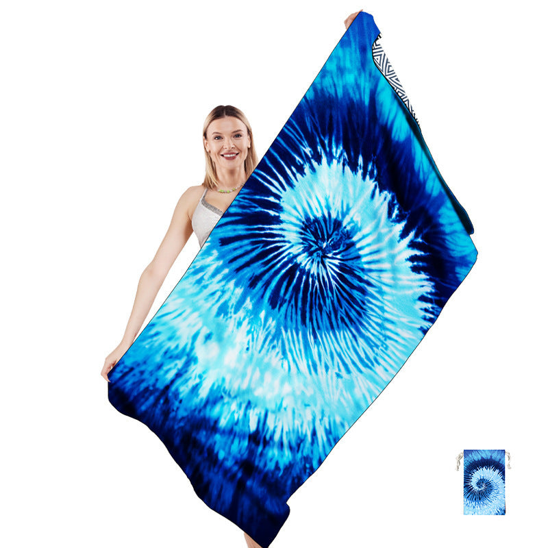 Multifunksjonelt strandhåndkle i kreativt mandala-design Skanto