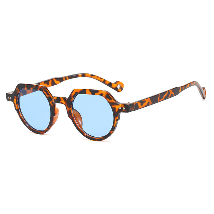 Dame geometrisk solbrille med beskyttende UV-filter og robust ramme Skanto
