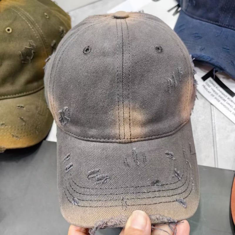 Herre Slitt Denim Baseball Caps Skanto