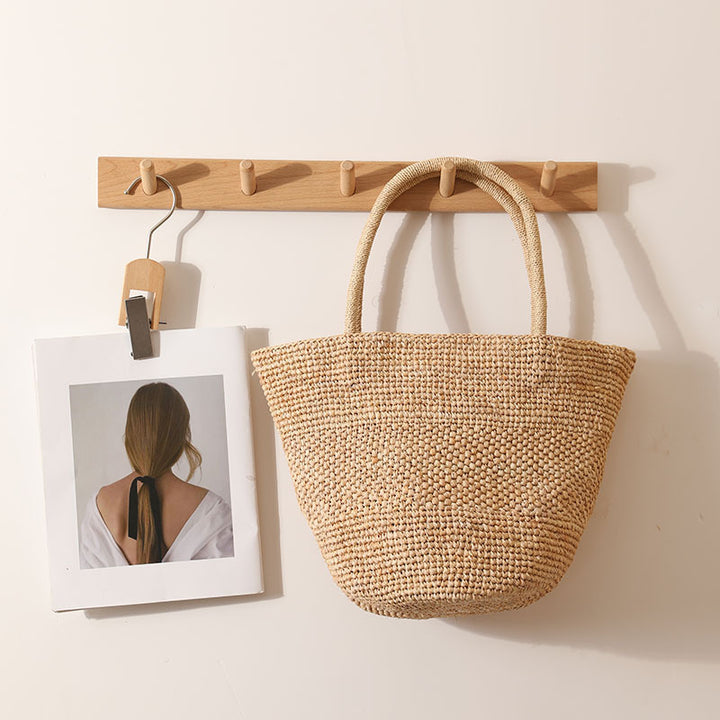 Håndlagd basttote bag med robuste håndtak Skanto