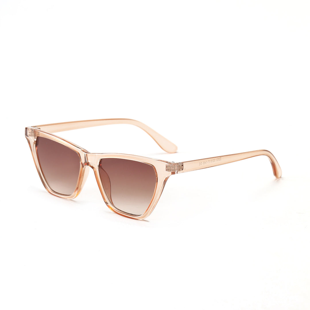 Dame Cat-Eye solbriller med moderne, gjennomsiktig ramme Skanto