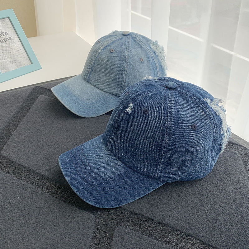 Kvinners slitt denim baseball caps Skanto 1784084168