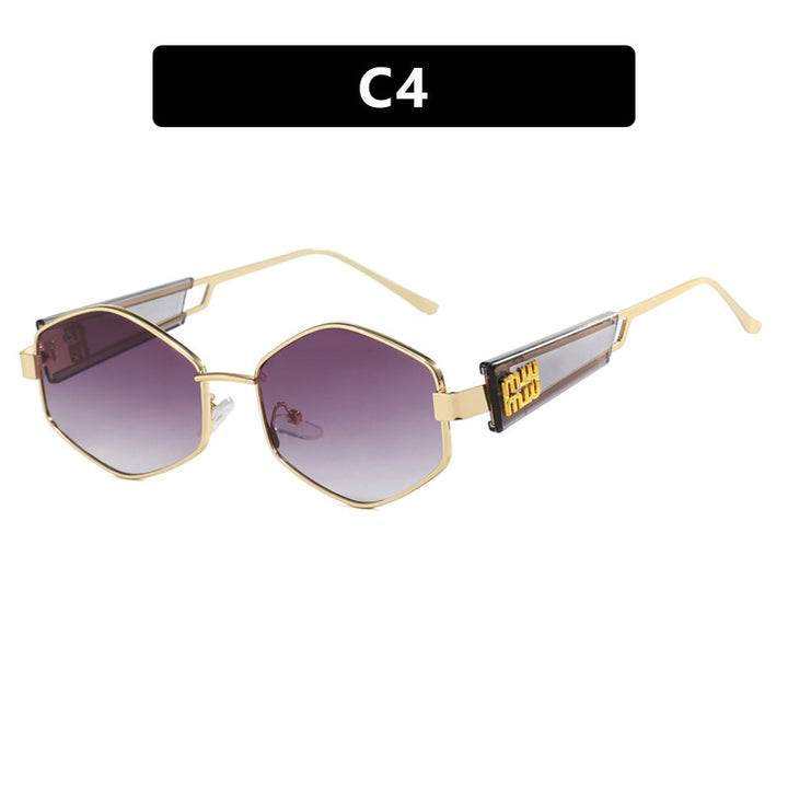 Dame geometrisk solbrille med moteriktig design og UV-beskyttelse Skanto