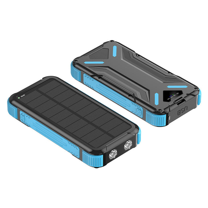 Solardrevet Powerbank med Robust Design og LED-Lys Skanto